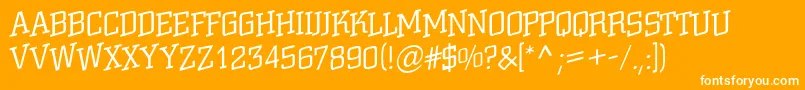 ACitynovattlspuplt Font – White Fonts on Orange Background