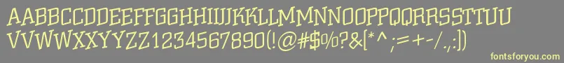 ACitynovattlspuplt Font – Yellow Fonts on Gray Background
