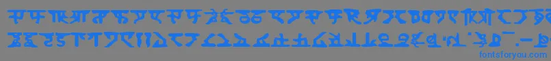 Homeworld Font – Blue Fonts on Gray Background