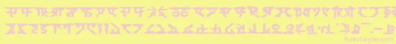 Homeworld Font – Pink Fonts on Yellow Background