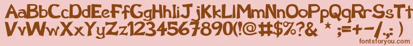 SchootzRegular Font – Brown Fonts on Pink Background