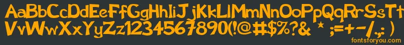 Шрифт SchootzRegular – оранжевые шрифты на чёрном фоне