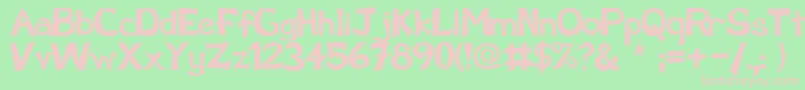 SchootzRegular Font – Pink Fonts on Green Background