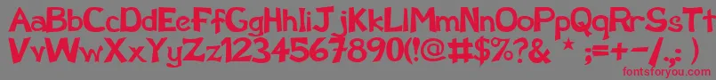 SchootzRegular Font – Red Fonts on Gray Background