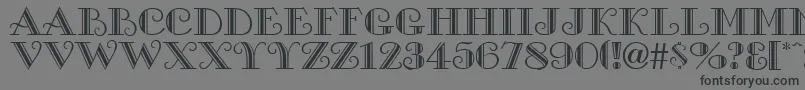 GanesaRegular-Schriftart – Schwarze Schriften auf grauem Hintergrund