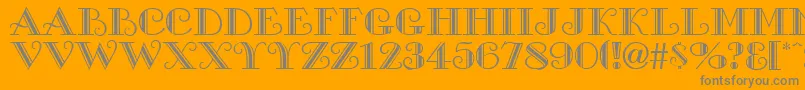 フォントGanesaRegular – オレンジの背景に灰色の文字