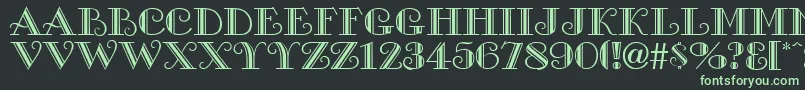 GanesaRegular Font – Green Fonts on Black Background