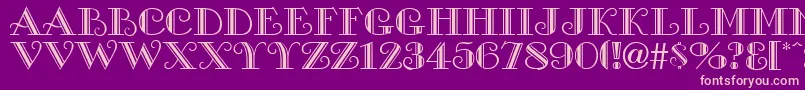 GanesaRegular Font – Pink Fonts on Purple Background
