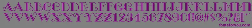 GanesaRegular Font – Purple Fonts on Gray Background