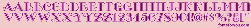 GanesaRegular Font – Purple Fonts on Pink Background