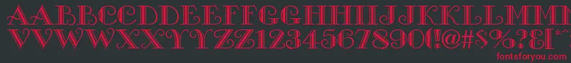 GanesaRegular Font – Red Fonts on Black Background