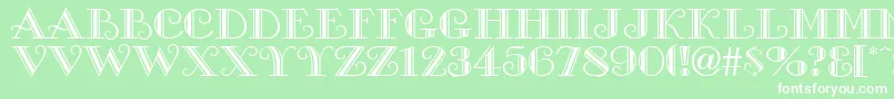 GanesaRegular Font – White Fonts on Green Background