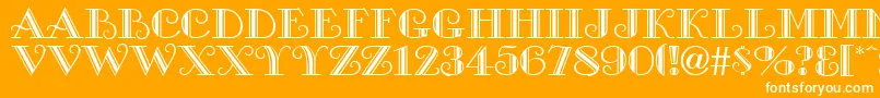 フォントGanesaRegular – オレンジの背景に白い文字