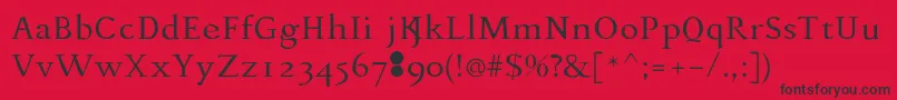 Tiploio Font – Black Fonts on Red Background