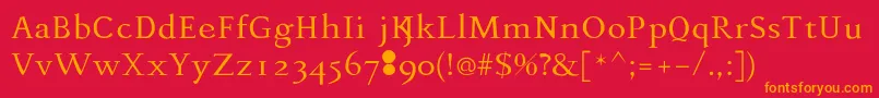 Tiploio Font – Orange Fonts on Red Background