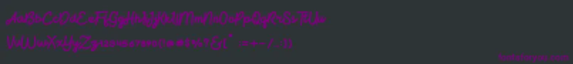 BrightBeautyNormal Font – Purple Fonts on Black Background