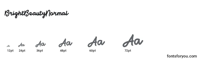 BrightBeautyNormal Font Sizes