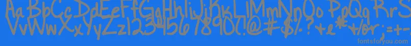 DjbLittleBlackDress Font – Gray Fonts on Blue Background