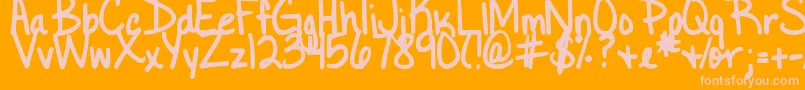 DjbLittleBlackDress Font – Pink Fonts on Orange Background