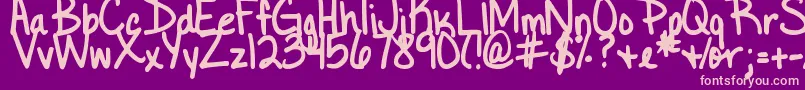 DjbLittleBlackDress Font – Pink Fonts on Purple Background