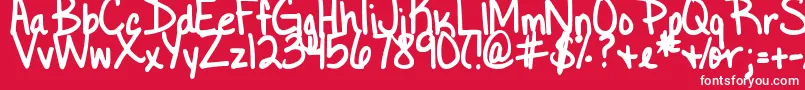 DjbLittleBlackDress Font – White Fonts on Red Background