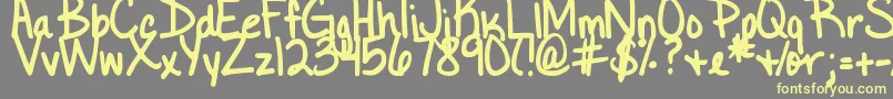 DjbLittleBlackDress Font – Yellow Fonts on Gray Background