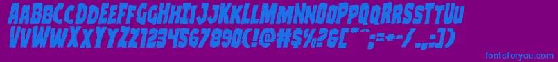 Clubberlangexpandital Font – Blue Fonts on Purple Background