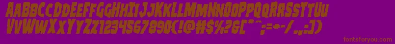 Clubberlangexpandital Font – Brown Fonts on Purple Background