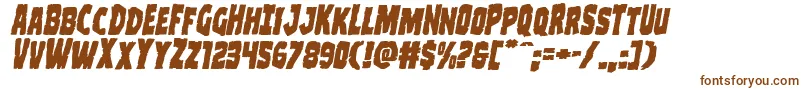 Шрифт Clubberlangexpandital – коричневые шрифты на белом фоне
