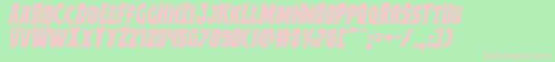 Clubberlangexpandital Font – Pink Fonts on Green Background