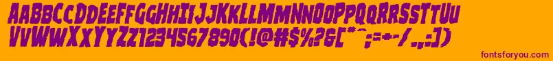 Шрифт Clubberlangexpandital – фиолетовые шрифты на оранжевом фоне