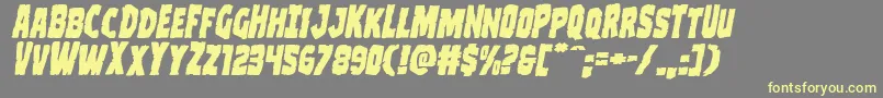 Clubberlangexpandital Font – Yellow Fonts on Gray Background