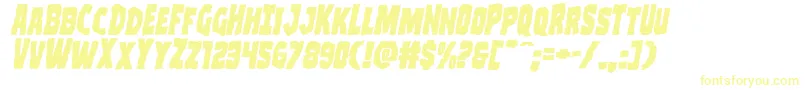 Clubberlangexpandital Font – Yellow Fonts on White Background