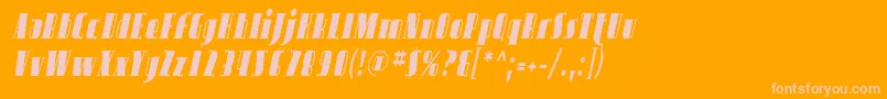 Avond04 Font – Pink Fonts on Orange Background
