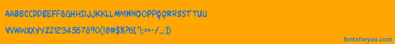 Kangaroocourtcond Font – Blue Fonts on Orange Background