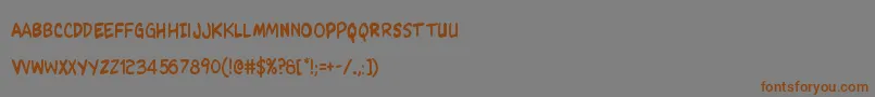 Kangaroocourtcond Font – Brown Fonts on Gray Background