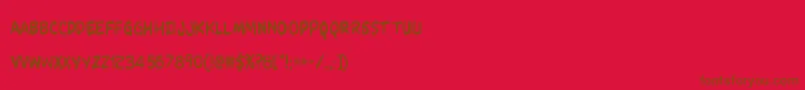 Kangaroocourtcond Font – Brown Fonts on Red Background