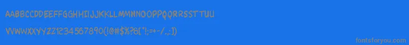 Weitere Informationen zur Kangaroocourtcond-Schriftart Kangaroocourtcond-Schriftart – Graue Schriften auf blauem Hintergrund