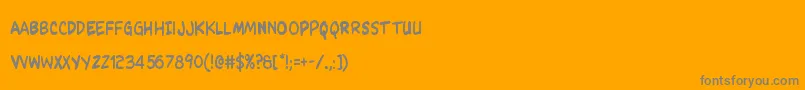 Шрифт Kangaroocourtcond – серые шрифты на оранжевом фоне