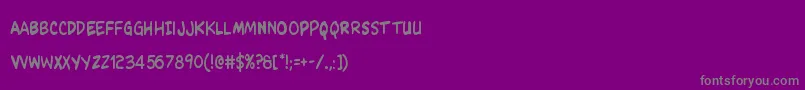 Kangaroocourtcond-Schriftart – Graue Schriften auf violettem Hintergrund