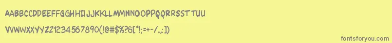 Kangaroocourtcond Font – Gray Fonts on Yellow Background