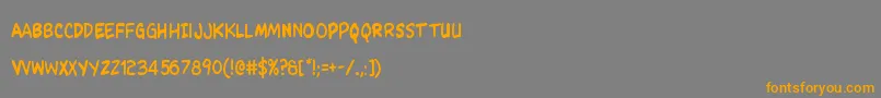 Kangaroocourtcond Font – Orange Fonts on Gray Background
