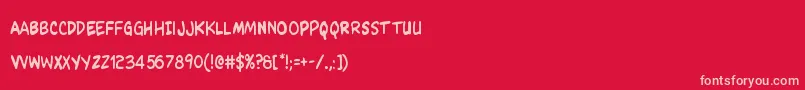 Kangaroocourtcond Font – Pink Fonts on Red Background