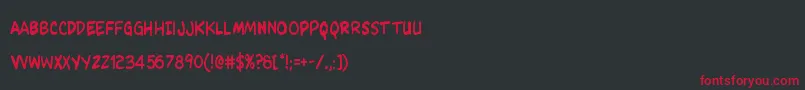 Kangaroocourtcond Font – Red Fonts on Black Background