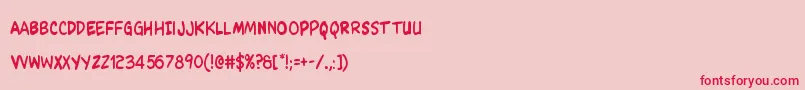 Kangaroocourtcond Font – Red Fonts on Pink Background