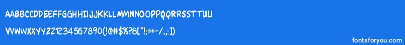Kangaroocourtcond Font – White Fonts on Blue Background