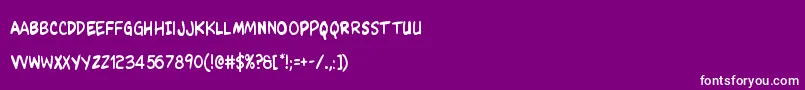 Kangaroocourtcond Font – White Fonts on Purple Background