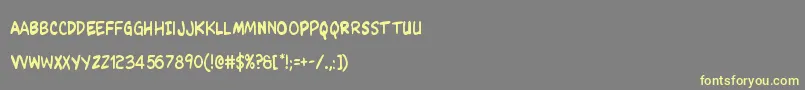 Kangaroocourtcond Font – Yellow Fonts on Gray Background