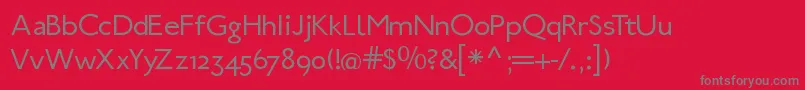 UbahnLight Font – Gray Fonts on Red Background