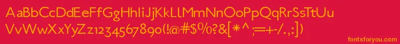 UbahnLight Font – Orange Fonts on Red Background